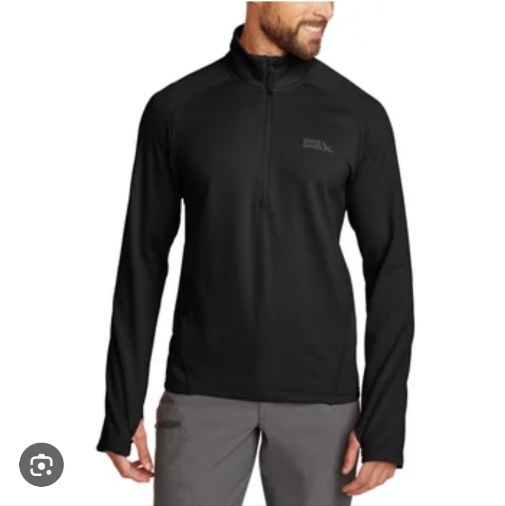 NWT Eddie Bauer Men's Grid Fleece 1/2 Zip Medium